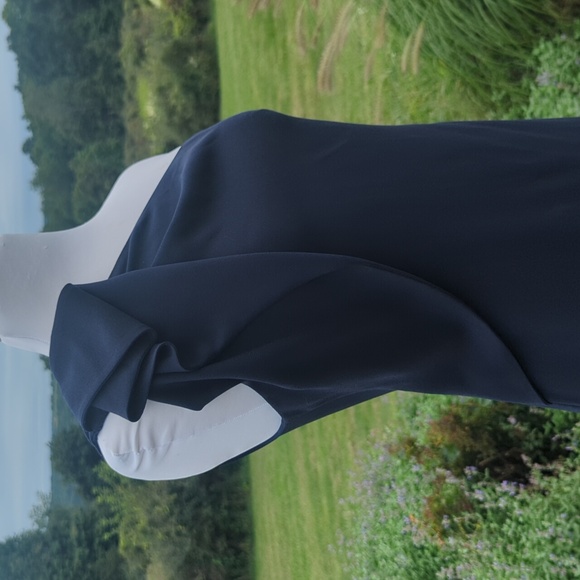 Banana Republic One Shoulder Navy Blue Dress - Size 4 - Picture 3 of 6